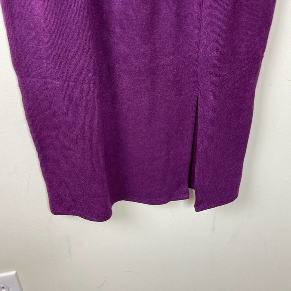 Three Dots Purple Mock Neck Midi Dress NWT Size Large - Picture 5 of 8